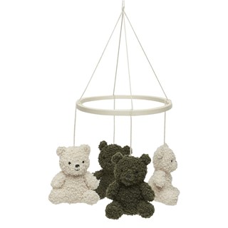 MOBILE BÉBÉ OURS EN PELUCHE - VERT FEUILLE_NATUREL