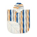 Poncho de plage anti-uv enfants - Vagues, bleu blanc