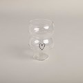 Verre à double bulle Heart5