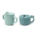 Ensemble-bec-verseur-tasse-à-collation-Peekaboo Deer friends Bleu