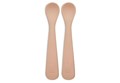 Cuillères souple en silicone 2 pièces-Rose pâle 1