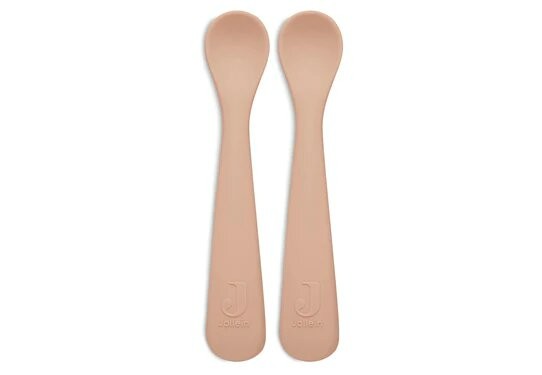 Cuillères souple en silicone 2 pièces-Rose pâle 1