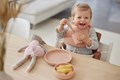 Coffret repas bébé en silicone-Rose Pâle 3