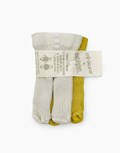 Lot de 2 collants doux agneau lurex kiwi doré lurex