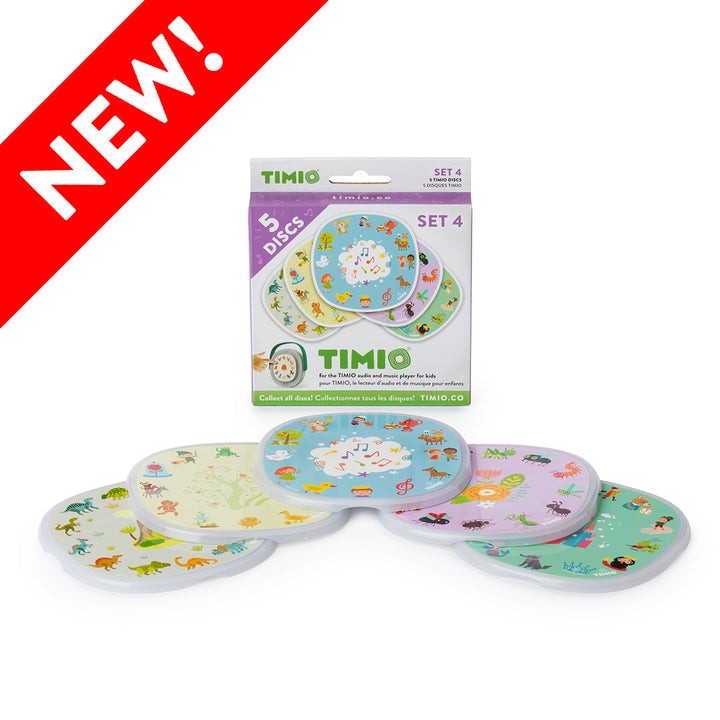 TIMIO Disc Set # 4 : Jeu de 5 Disques pour le Lecteur TIMIO, Apprend 96  Comptines