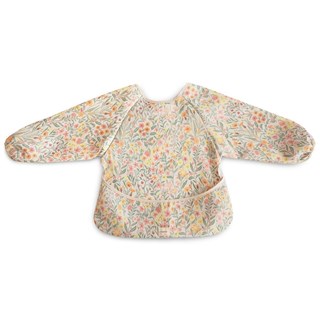 mushie--long-sleeve-bib--pastel-blooms