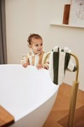 Poncho de bain Stripe Terry - Biscuit - GOTS 4