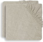Housse de matelas à langer éponge 50x70cm - Nougat (2pièces)