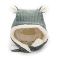 bonnet velour kaki