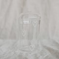 Verre à boire coeurs blancs2