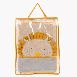 Protège carnet de santé à broder tête lion