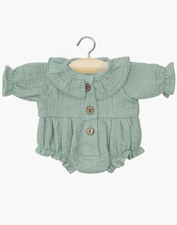 minikane-dressing-poupees-gordis-barboteuse-leonore-en-gaze-de-coton-vert-baltique