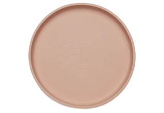 Assiette Silicone Rose Pale