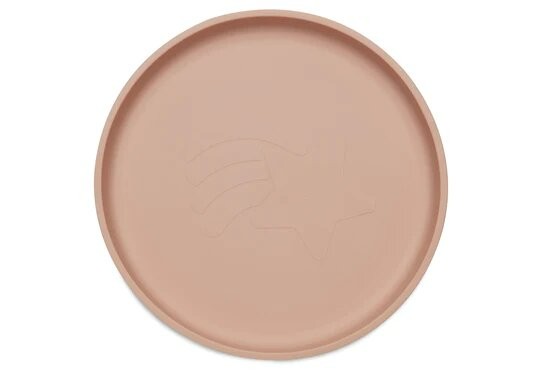 Assiette Silicone Rose Pale