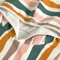 Poncho de plage anti-uv enfants - Vagues, rose blanc_3