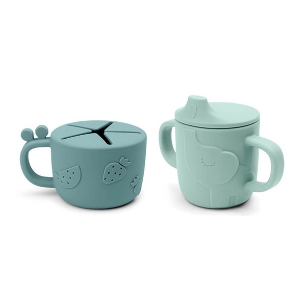 1Ensemble-bec-verseur-tasse-à-collation-Peekaboo Deer friends Bleu