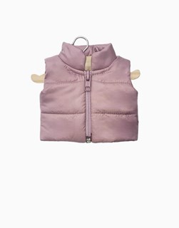 Doudoune sans manches Bernard orchidée foncée et son pochon