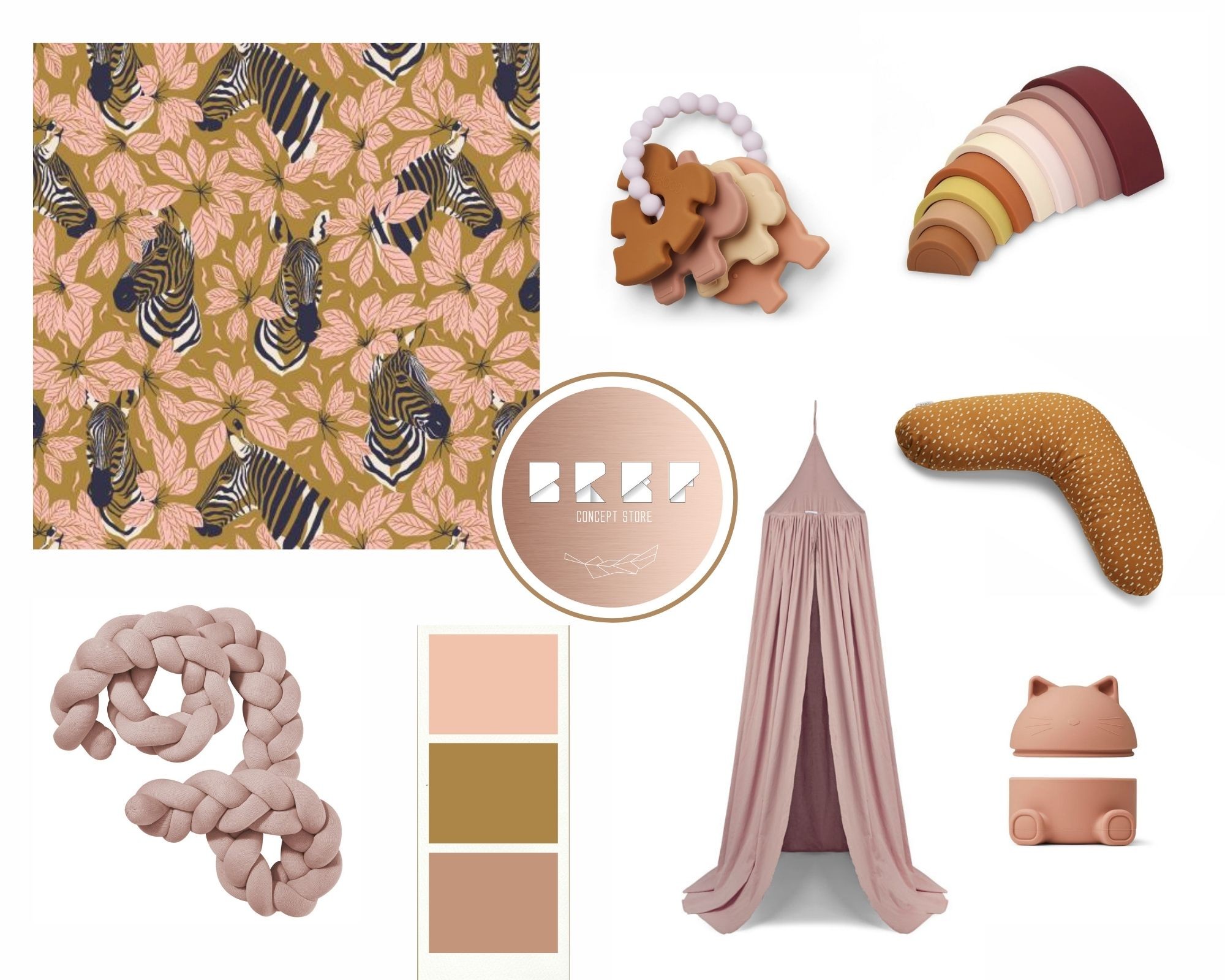 Brown Soft and Dainty Fashion Moodboard Photo Collage (3)
