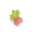 Hochet de dentition en caoutchouc naturel Radis - Trois petits lapins