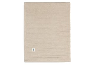 COUVERTURE BERCEAU VELOURS PURE KNIT - NOUGAT - GOTS 1