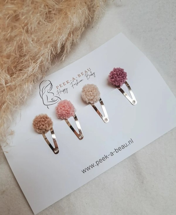 Lot de pinces à cheveux - Pompom set