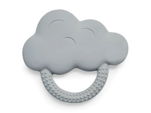 JOUET DE DENTITION NUAGE EN CAOUTCHOUC - GRIS ORAGE