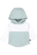 Sweat à capuche colorblock - Dusty green