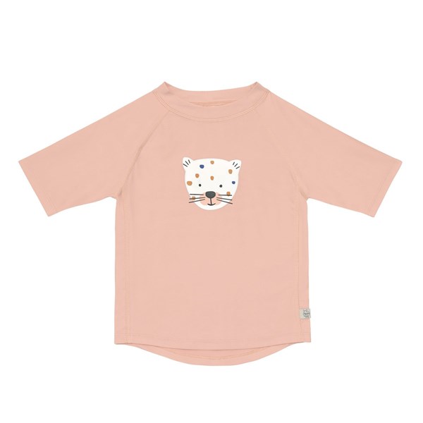 T-shirt anti-UV manches courtes enfants - Leopard, rose