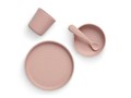 Coffret repas bébé en silicone-Rose Pâle