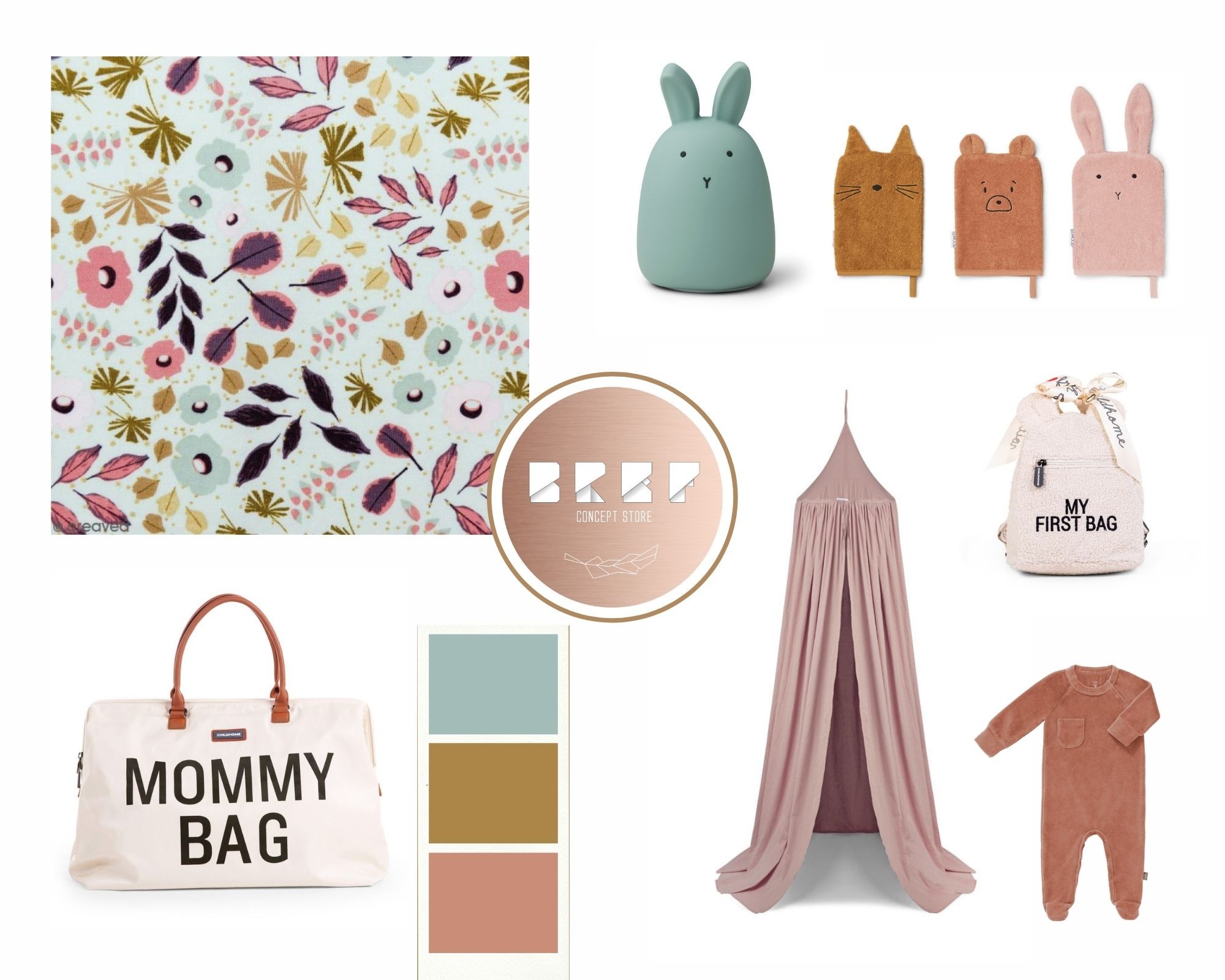 Brown Soft and Dainty Fashion Moodboard Photo Collage (4)