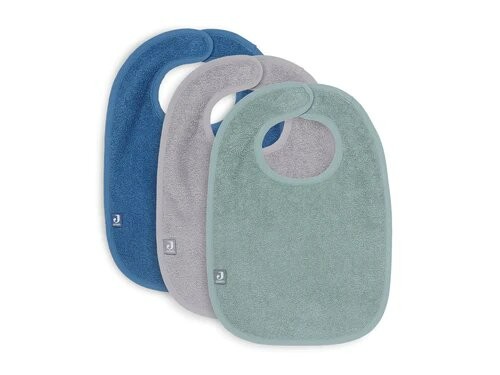 Bavoir Terry - Vert Cendré Gris Orage Bleu Jeans - 3 Pièces