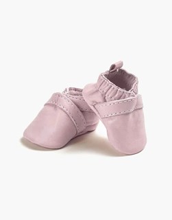Slippers en cuir rose