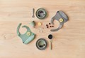 Coffret repas bébé en silicone-Vert cendré 1