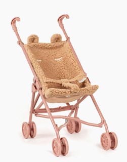 Poussette poupée Dodo en sherpa cassonade