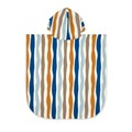 Poncho de plage anti-uv enfants - Vagues, bleu blanc_3