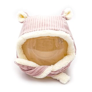 bonnet velour rose 3