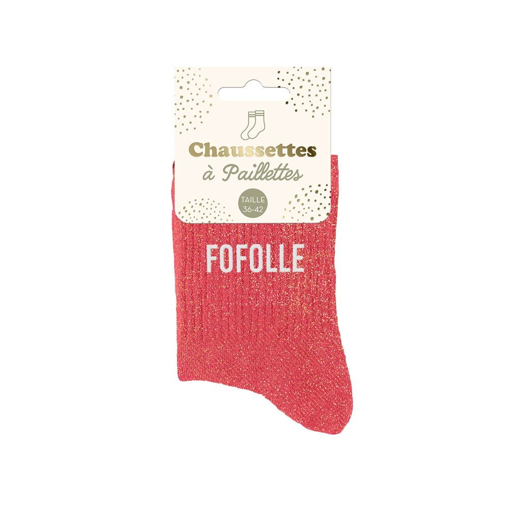 Chaussettes Courtes à Paillettes Cœur Rouge - Taille Unique 36-42 - Coton Et Polyester - Mignonnes Et Douces